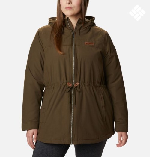 Women's Columbia Chatfield Hill Jackets Dark Brown | Plus Size CA-QLC58